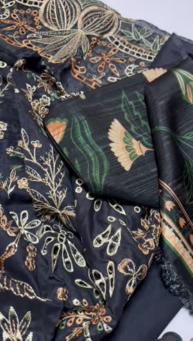 Rs 7300 Carnation by Rang Rasiya [D-12] Emb Lawn Silk Duppata 3pc Outlet Stock [Retail 10990]