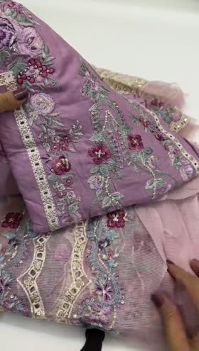 Rs 9500 Mushq lawn Emb 3 pc ~  MUSHQ LAWN EMB 3 PC