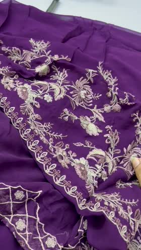Rs 4500 sapphire Georgette chiffon emb 2pc