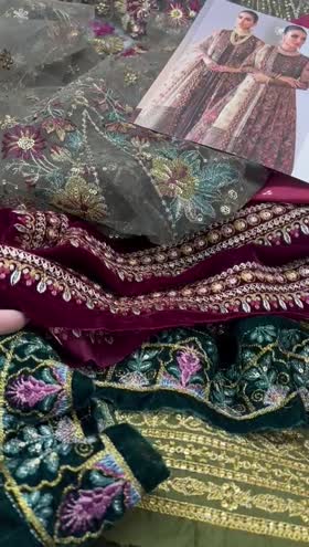 Rs 7950 Baroque Chantelle net Emb 3 pc