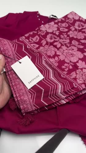 Rs 3950 sapphire winter stitched shirt and shawl ~ SMALL