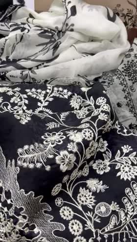 Rs 7990 Mahnur viscose Emb 3pc Emb chiffon duppata 3pc ( G 4)