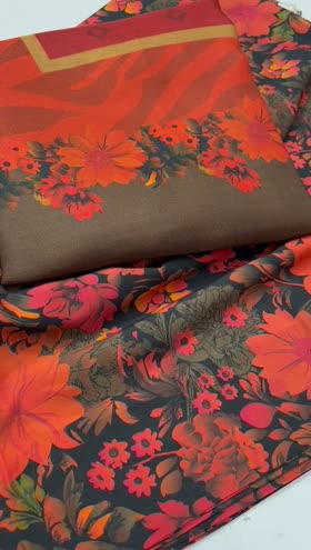 Rs 3450 baroque linen printed 3pc shawl