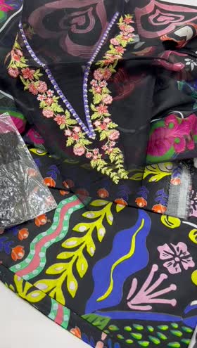 Rs 4800 hemline by Mushq lawn Emb 3 piece. Outlet stock