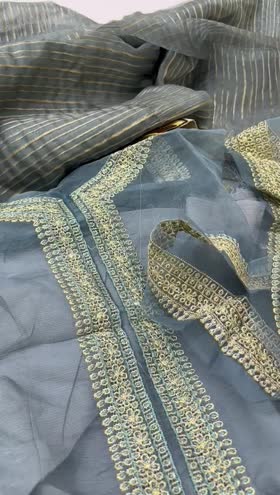 Rs 4400 looms self jacquard Emb 3pc