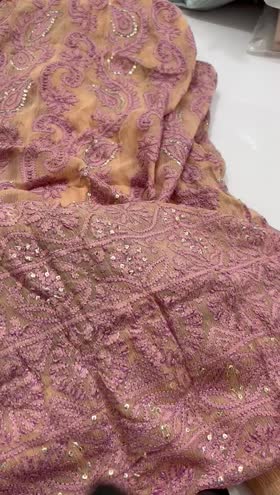 Rs 15000 pure chiffon hand made Emb shirt Emb duppata