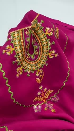 Rs 5500 Aneelas Eid launch UNstitched raw silk shirt shalwar 2p [Ready to Dispatch]