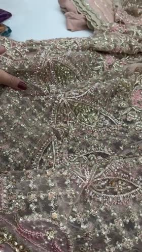 Rs 38000 Aneelas stitched Bridal / wedding formal Heavy Ada work maxi 3pc [Dispatch date 21th April ] ~ [Chest 22] [Length 50] LARGE