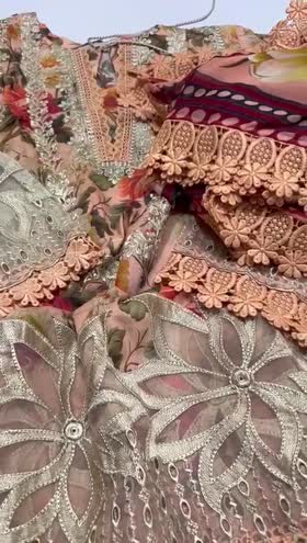Rs 8500 Aneela’s lawn stitched Emb 3pc ( medium )