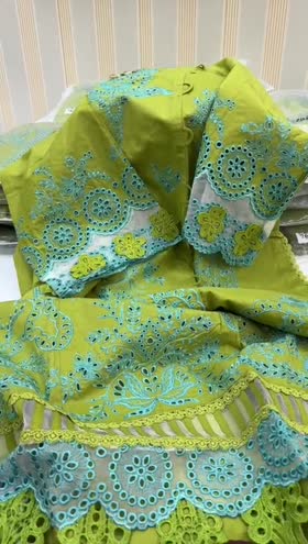 Rs 7500 Aneelas finest lawn stitched chifli Emb shirt trouser [ready to dispatch ] ~ [CH 19] [L 49] SMALL