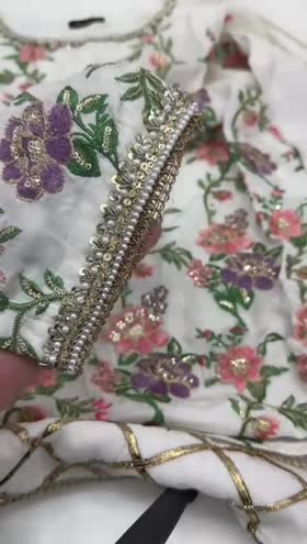 Rs 15500 Aneelas stitched raw silk front back Emb shirt Emb trouser [Ready to Dispatch] ~ [Chest 19] [Length 45] SMALL