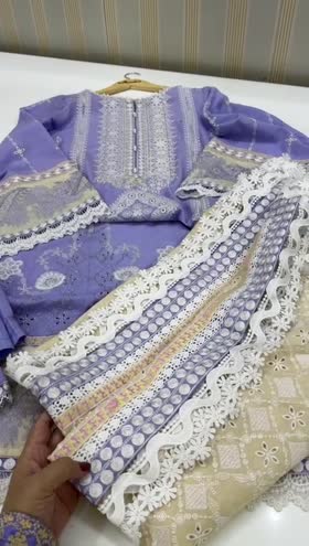 Rs 9500 Aneelas UNstitched lawn 3pc with laces.Dispatch month June